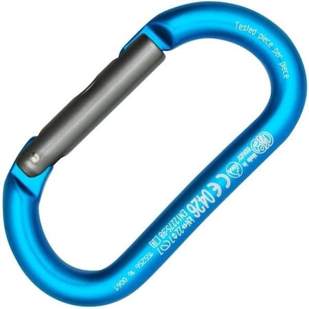 Kong Usa Oval, 105 mm Length, 16 mm Gate Opening, Aluminum Alloy, Cyan/Grey 730L00BD0KK